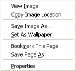 image context menu