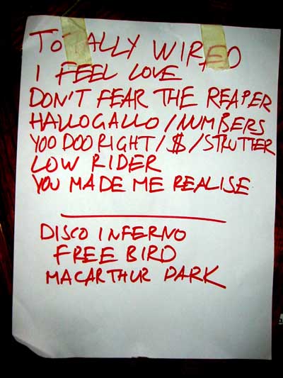 lcd setlist