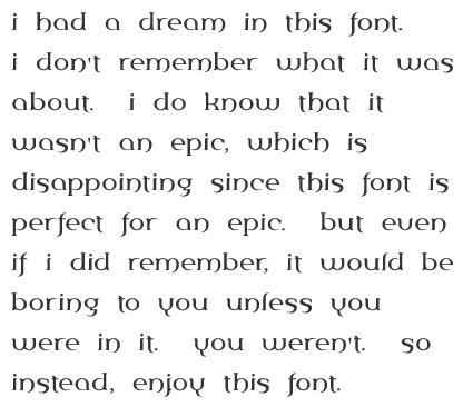 dream in font